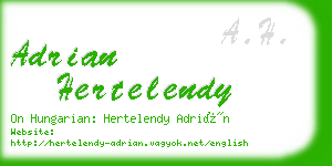 adrian hertelendy business card